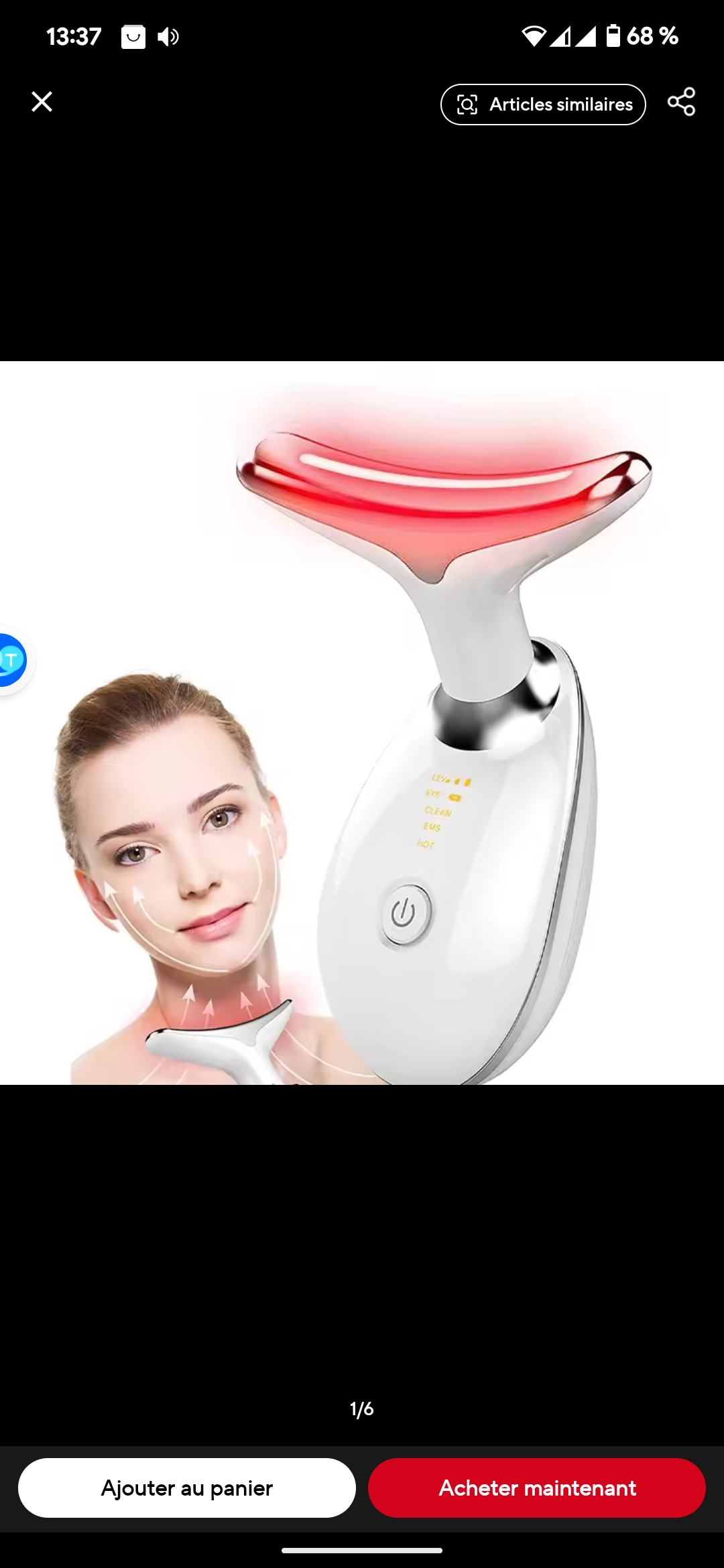 "Lisseur Raffermissant Visage & Cou – Appareil Anti-Âge''